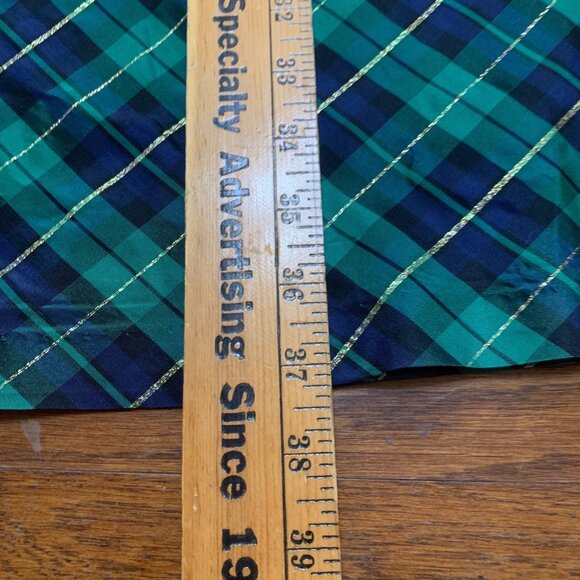 VTG Anthony Richards Women’s Skirt Tartan Blue Green Holidays Sz 10 Retro Grunge - Picture 5 of 7